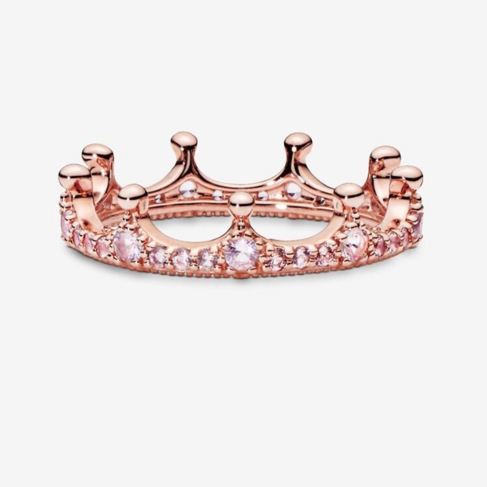 Pink Sparkling Crown Ring